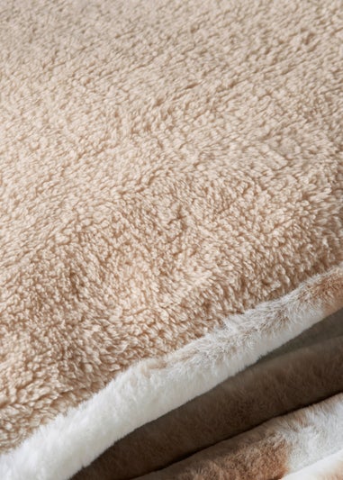 Beige Faux Fur Duvet Set