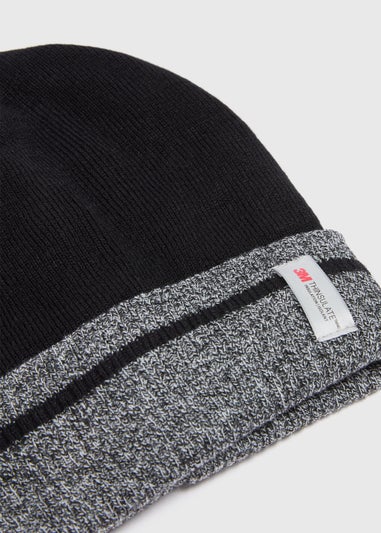 Thinsulate Black Stripe Beanie