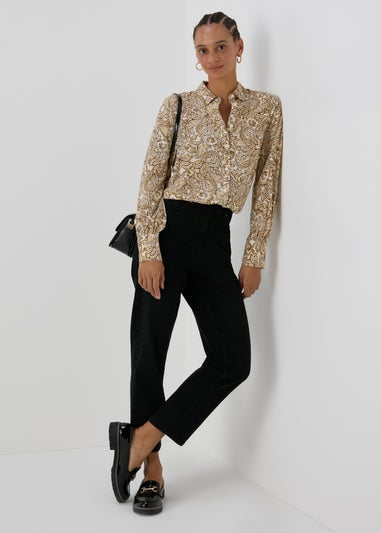 Cream Paisley Viscose Shirt