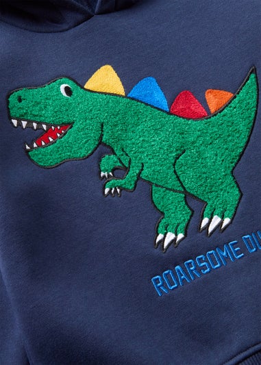 Boys Navy Dinosaur Hoodie (1-7yrs)