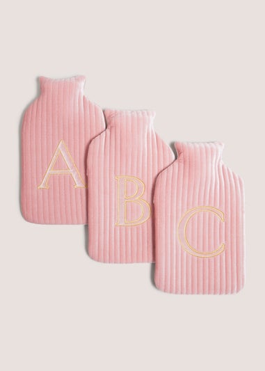 Pink Alphabet Hot Water Bottle