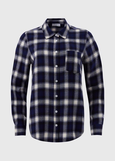 Blue Brushed Check Shirt