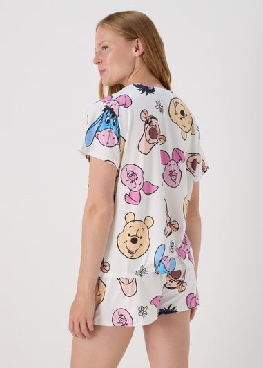 Winnie The Pooh White Printed Pyjama Set