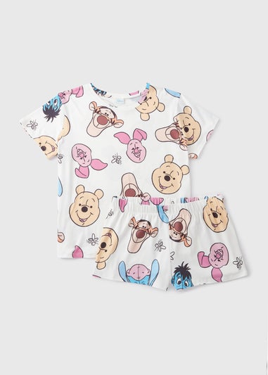 Winnie The Pooh White Printed Pyjama Set