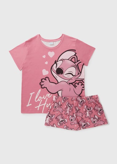 Disney Pink Angel & Stitch Pyjama Set