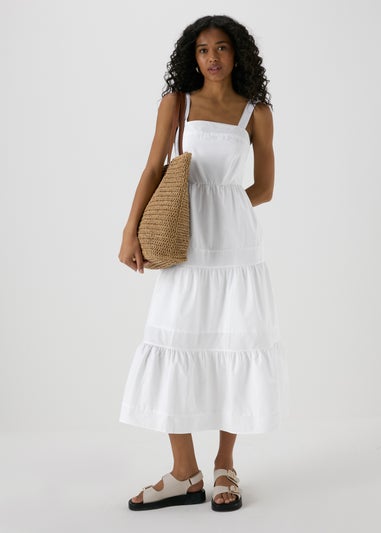 White Tiered Maxi Dress