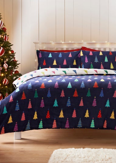 Christmas Tree Fleece Duvet Set