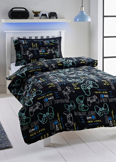 Black Fleece Gaming Duvet Set