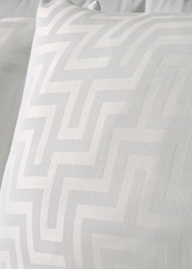 White Greek Jacquard Duvet Set