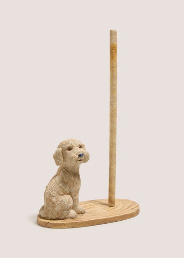 Beige Cockapoo Toilet Roll Holder (2cm x 38cm x 12cm)