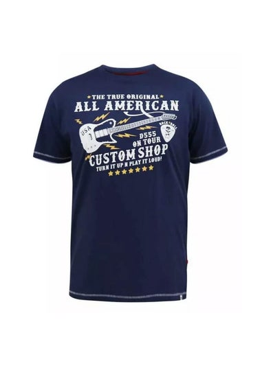 Duke Navy Bronte Kingsize All American Guitar T-Shirt