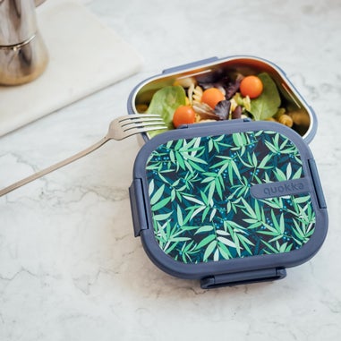 Quokka Green Blossom Stainless Steel Lunch Box