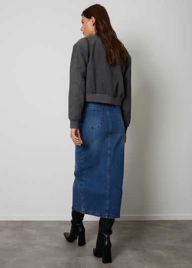 Threadbare Blue Antwerp Denim Maxi Skirt