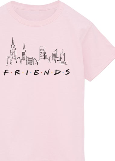 Friends Kids Baby Pink Skyline Printed T-Shirt (3-13 yrs)