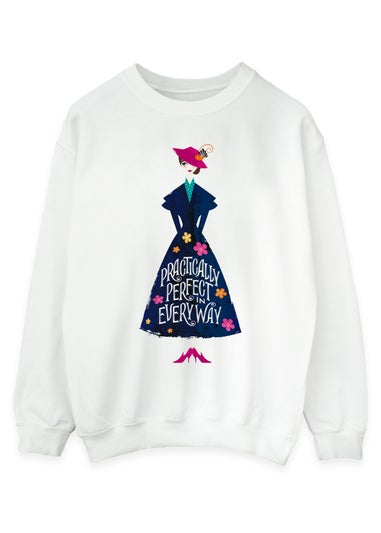 Disney Mary Poppins Practically Perfect White Printed Sweatshirt