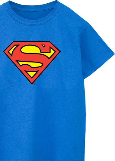 DC Comics Kids Royal Blue Superman Shield Printed T-Shirt (3-13 yrs)