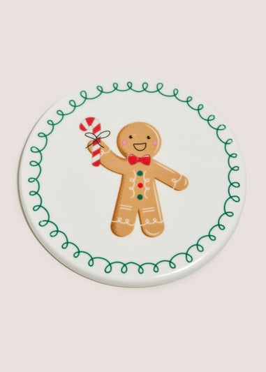 Joyful Christmas Gingerbread Coaster