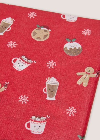 Red Christmas Paper Tablecloth