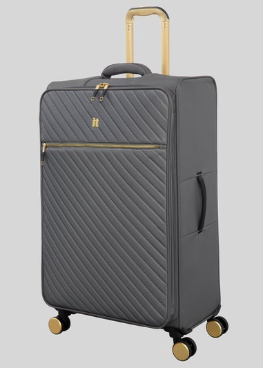 IT Luggage Grey Desirable Soft Suitcase
