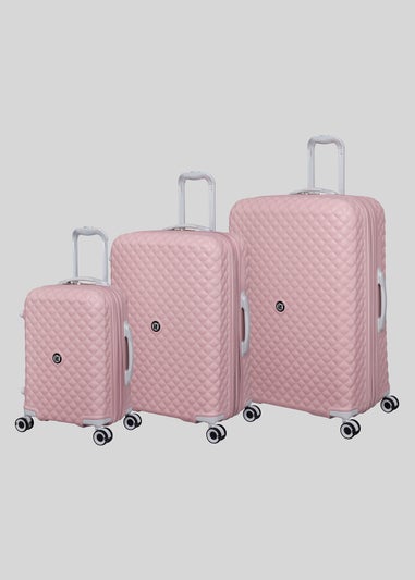 IT Luggage Mauve Quilted Suitcase