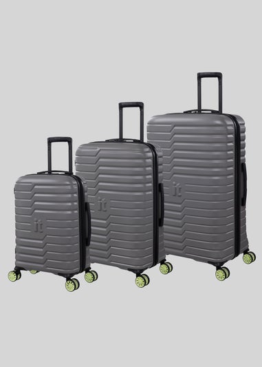 IT Luggage Grey Hard-shell Suitcase