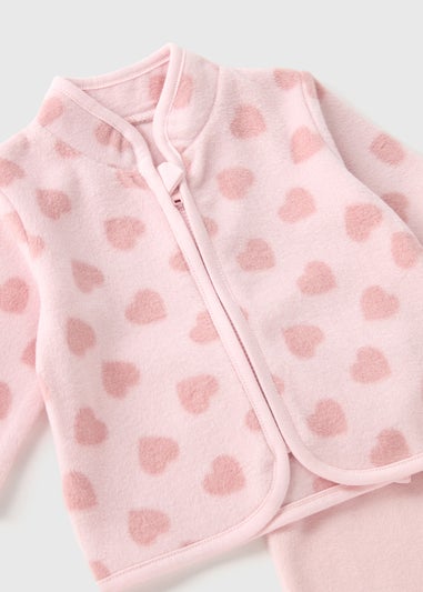 Baby Pink Fleece & Jogging Bottoms Set (Newborn-23mths)