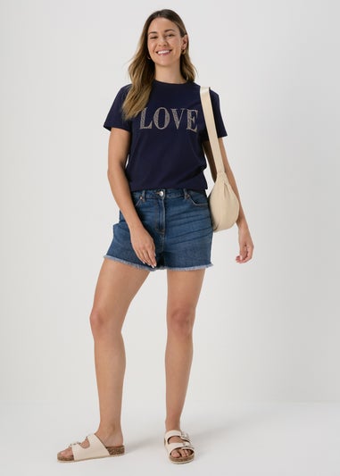 Navy LOVE Graphic T-Shirt