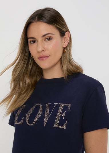 Navy LOVE Graphic T-Shirt