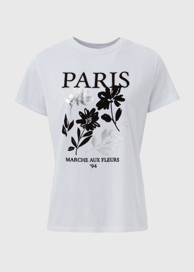 White Paris Graphic T-Shirt