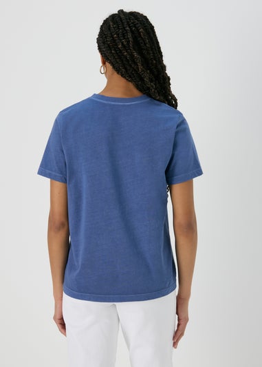 Blue Embellished T-Shirt