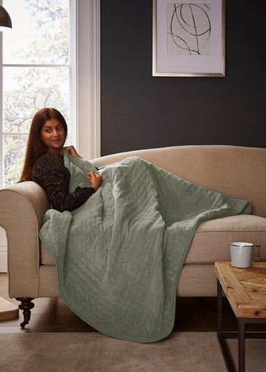 Silentnight Sage Heated Throw