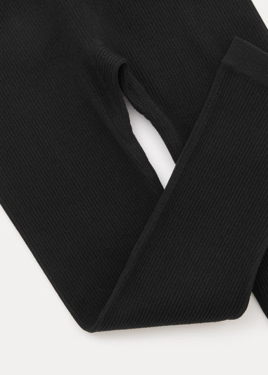 Girls Black Seamless Leggings (7-15yrs)