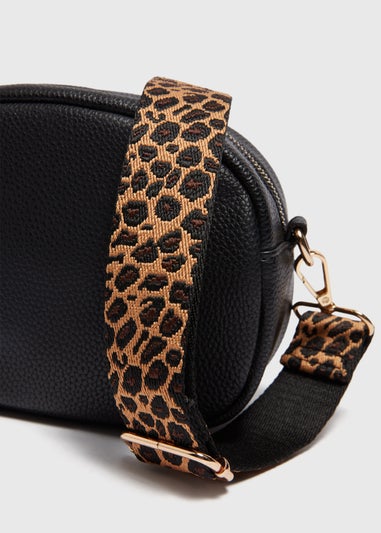 Brown Leopard Bag Strap