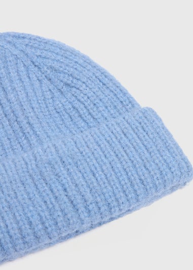 Blue Ribbed Beanie