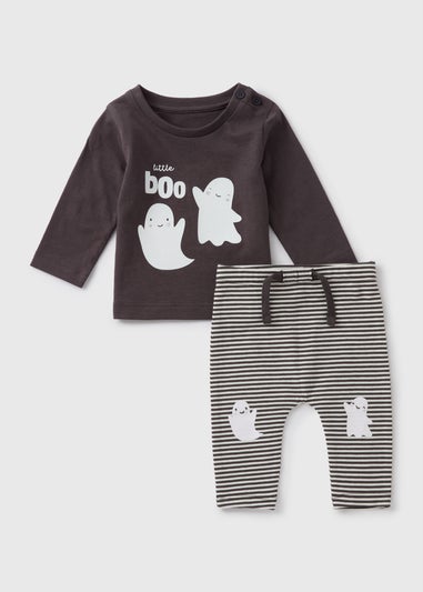 Baby Black Little Boo Top & Legging Set (Newborn-23mths)