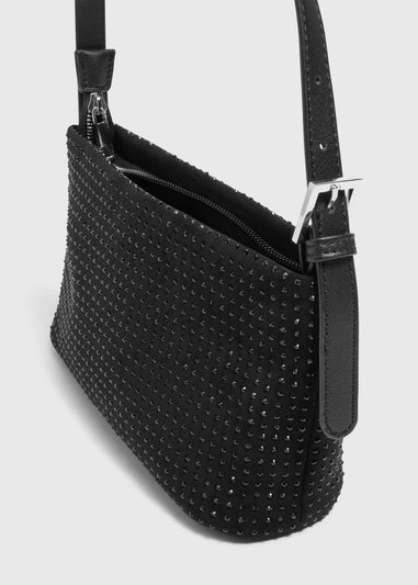 Black Diamante Shoulder Bag