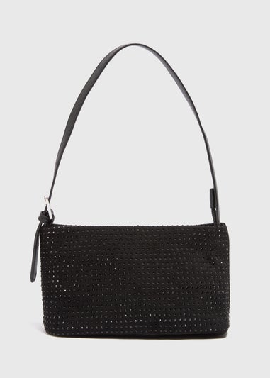 Black Diamante Shoulder Bag