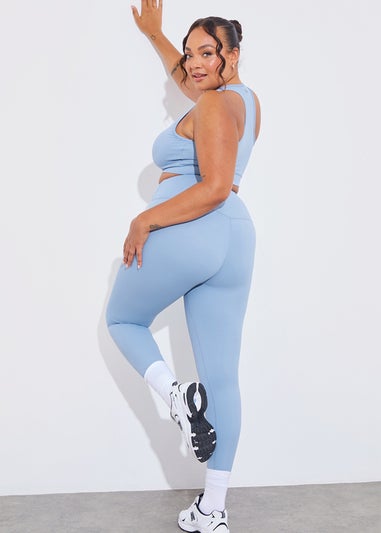 In The Style Blue Crossover Leggings