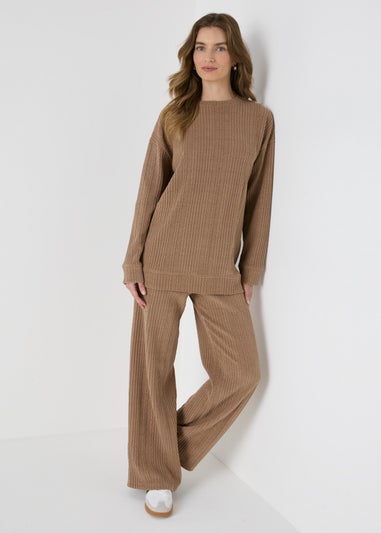 Brown Cable Trousers