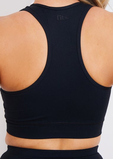 In The Style Black Cross Over Sports Bra