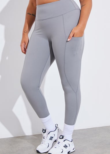 In The Style Grey Seam Detail Leggings