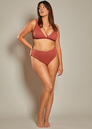 In The Style Rust High Leg Bikini Bottoms