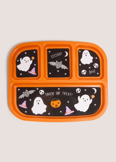 Black Halloween Divide Plate (28x23x2cm)