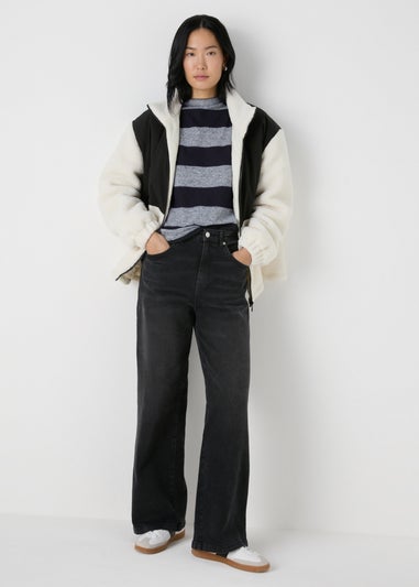 Grey Stripe Soft Touch Jumper