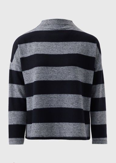 Grey Stripe Soft Touch Jumper