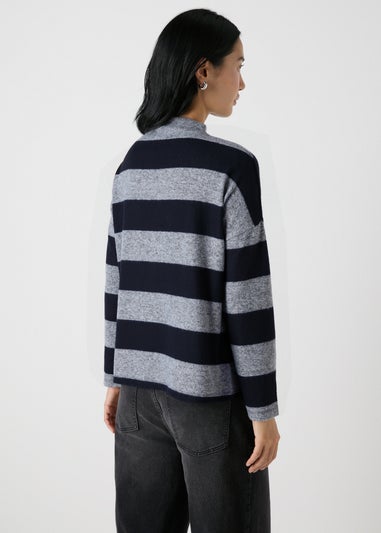 Grey Stripe Soft Touch Jumper