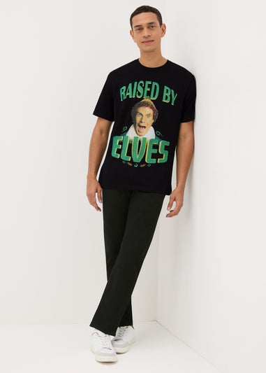 Elf Black Raised By Elves T-Shirt