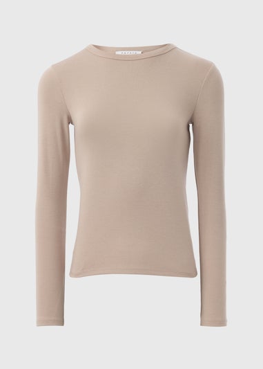 Beige Long Sleeved T-Shirt