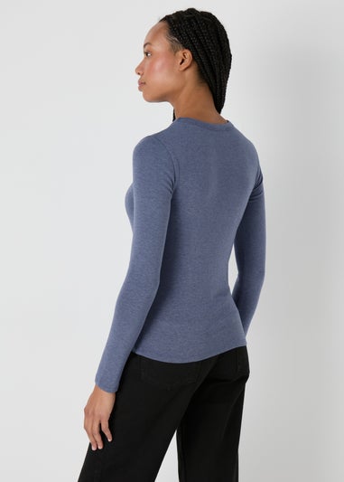 Blue Long Sleeve Top