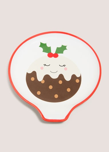 Xmas Pud Spoon Rest (15cm x 13.5cm x 1.5cm)